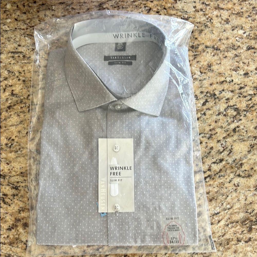 Men’s Van Heusen Long Sleeve Slim Fit Dress Shirt